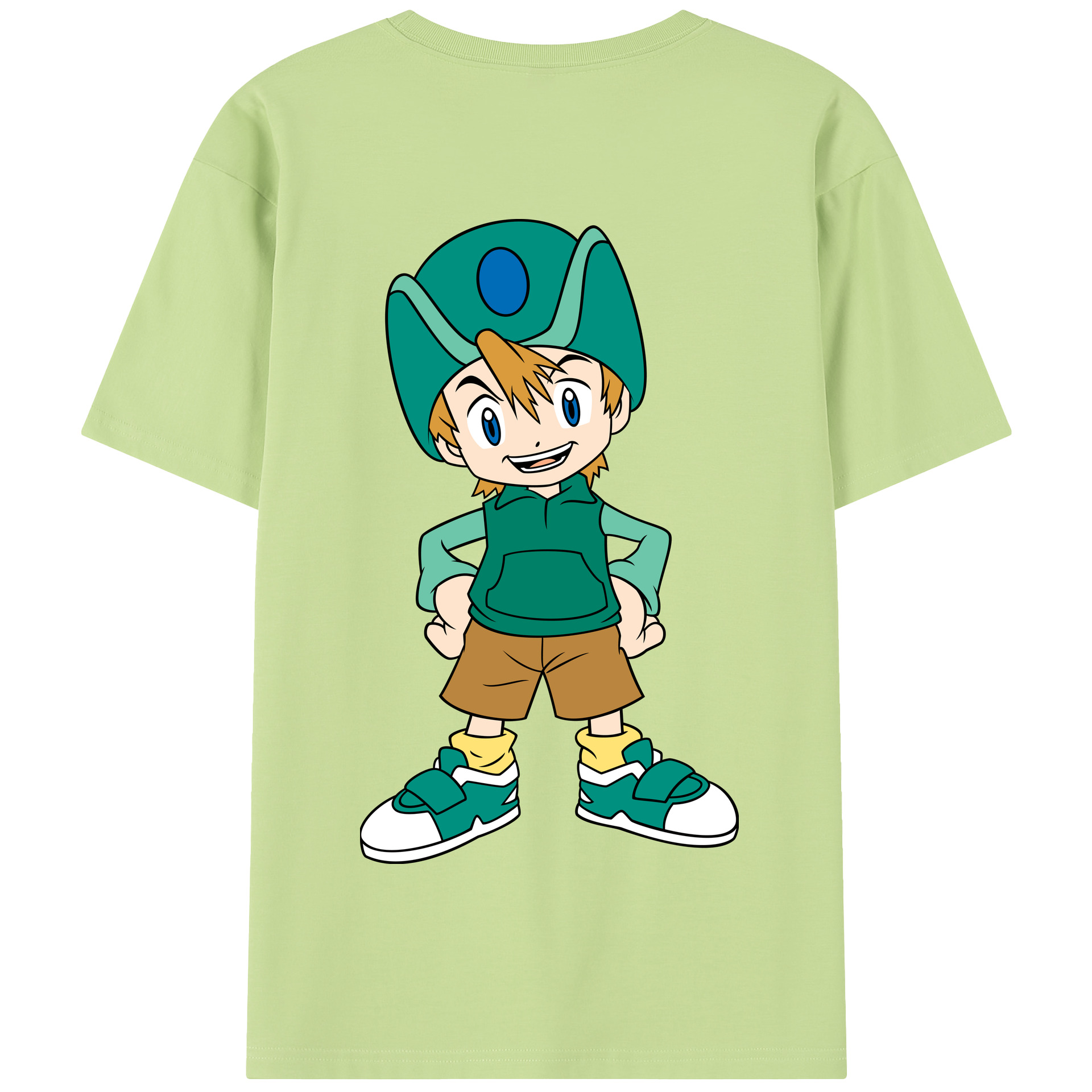 （画像用） Digimon デジタルモンスター/デジモン 綿100％半袖Tシャツ（背面プリント）